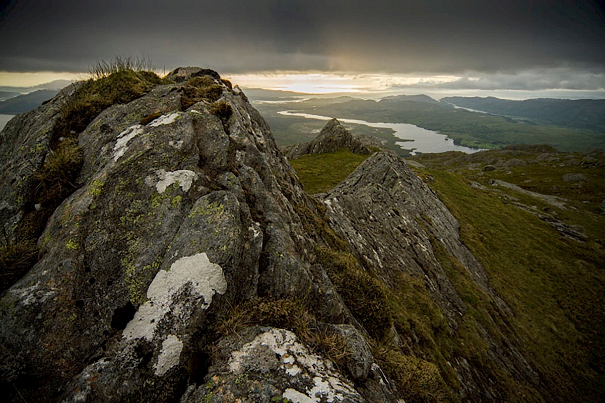 Loch Shiel and the Small Isles from Ben Resipol